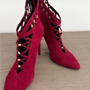Made in 🇮🇹 Italy - suede red Heels - Gianni Marra